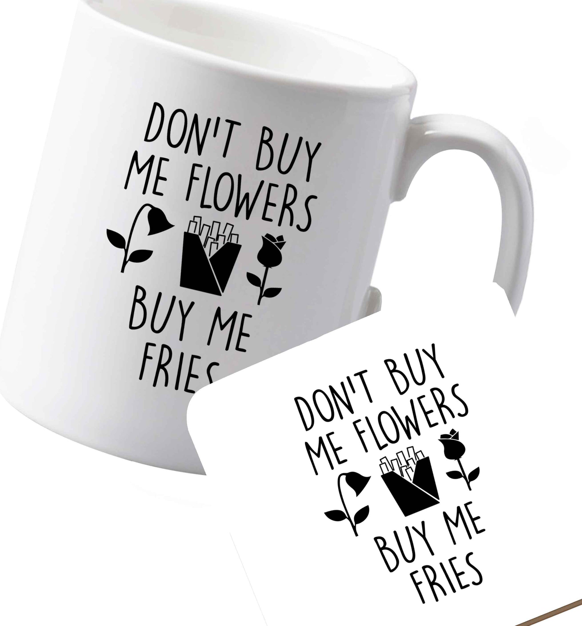 10 oz Ceramic mug and coaster Favourite Type Pan Pancake both sides