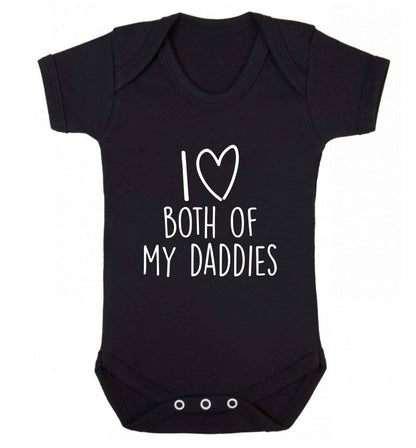I love both of my daddies baby vest black 18-24 months
