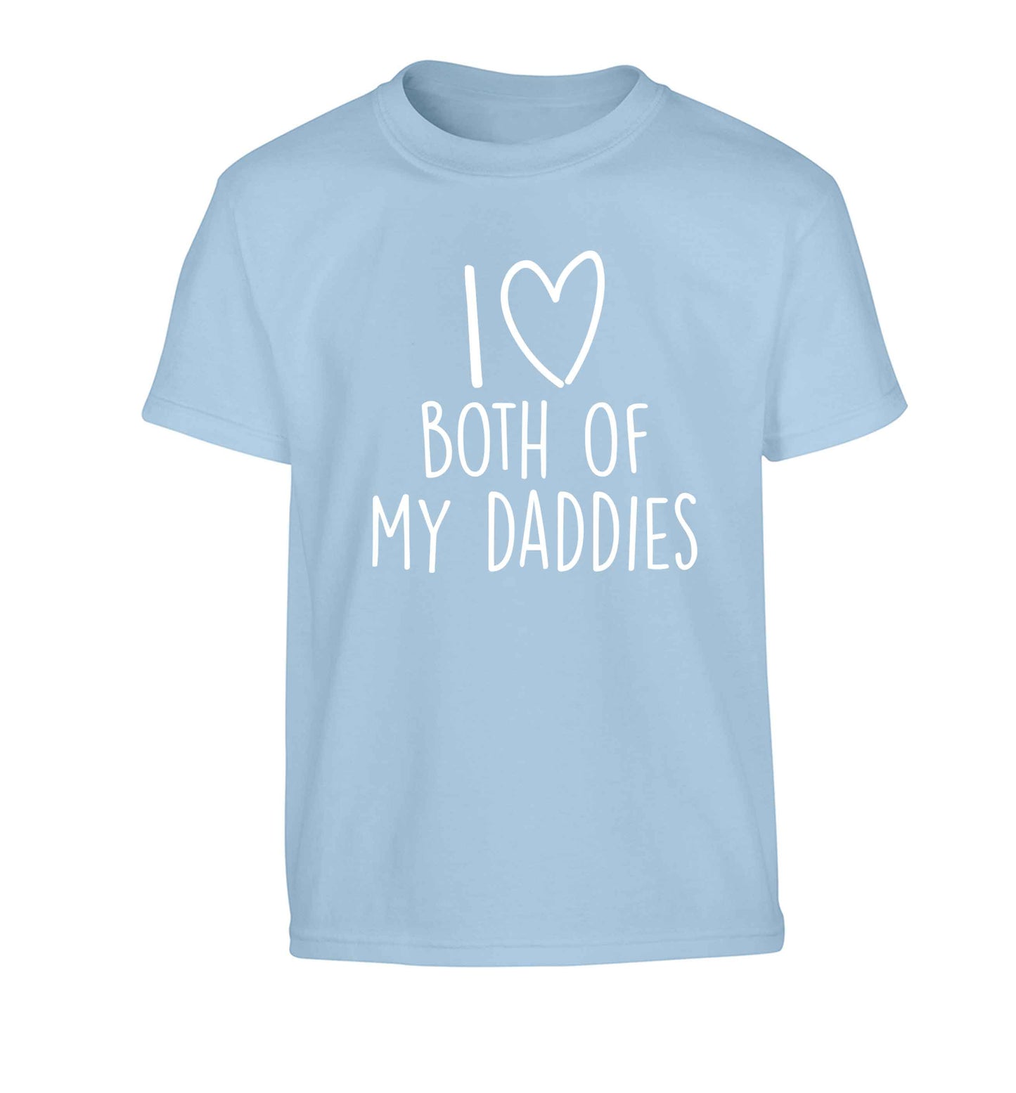 I love both of my daddies Children's light blue Tshirt 12-13 Years