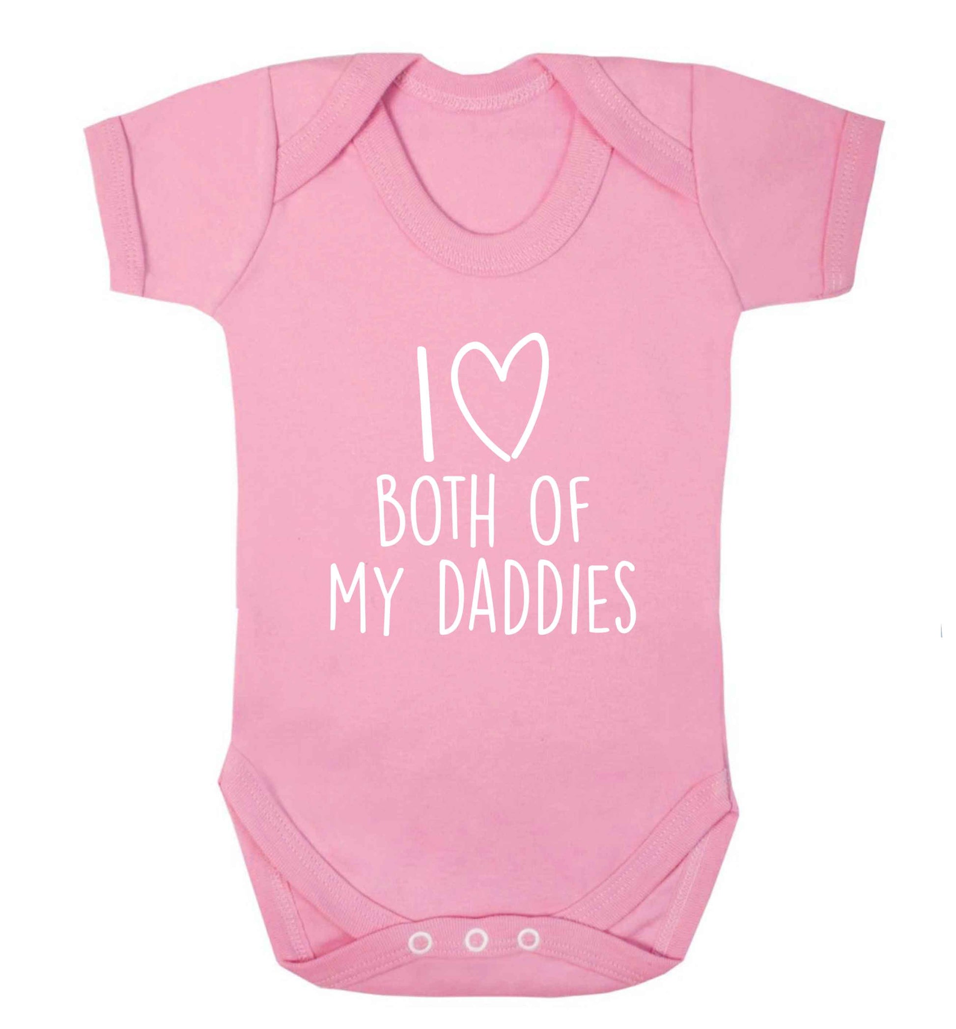 I love both of my daddies baby vest pale pink 18-24 months