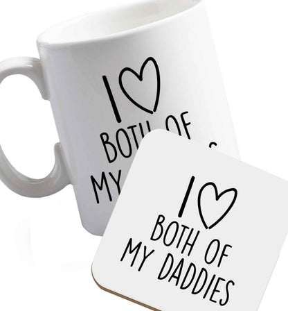 10 oz Favourite Type Pan Pancake ceramic mug and coaster set right handed