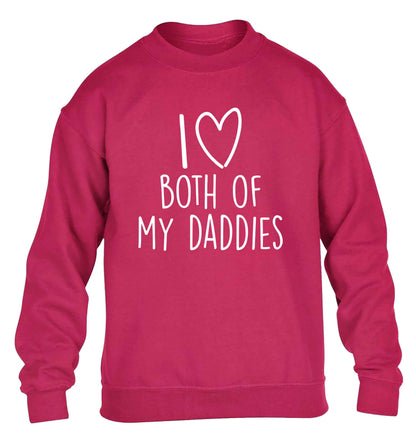I love both of my daddies children's pink sweater 12-13 Years
