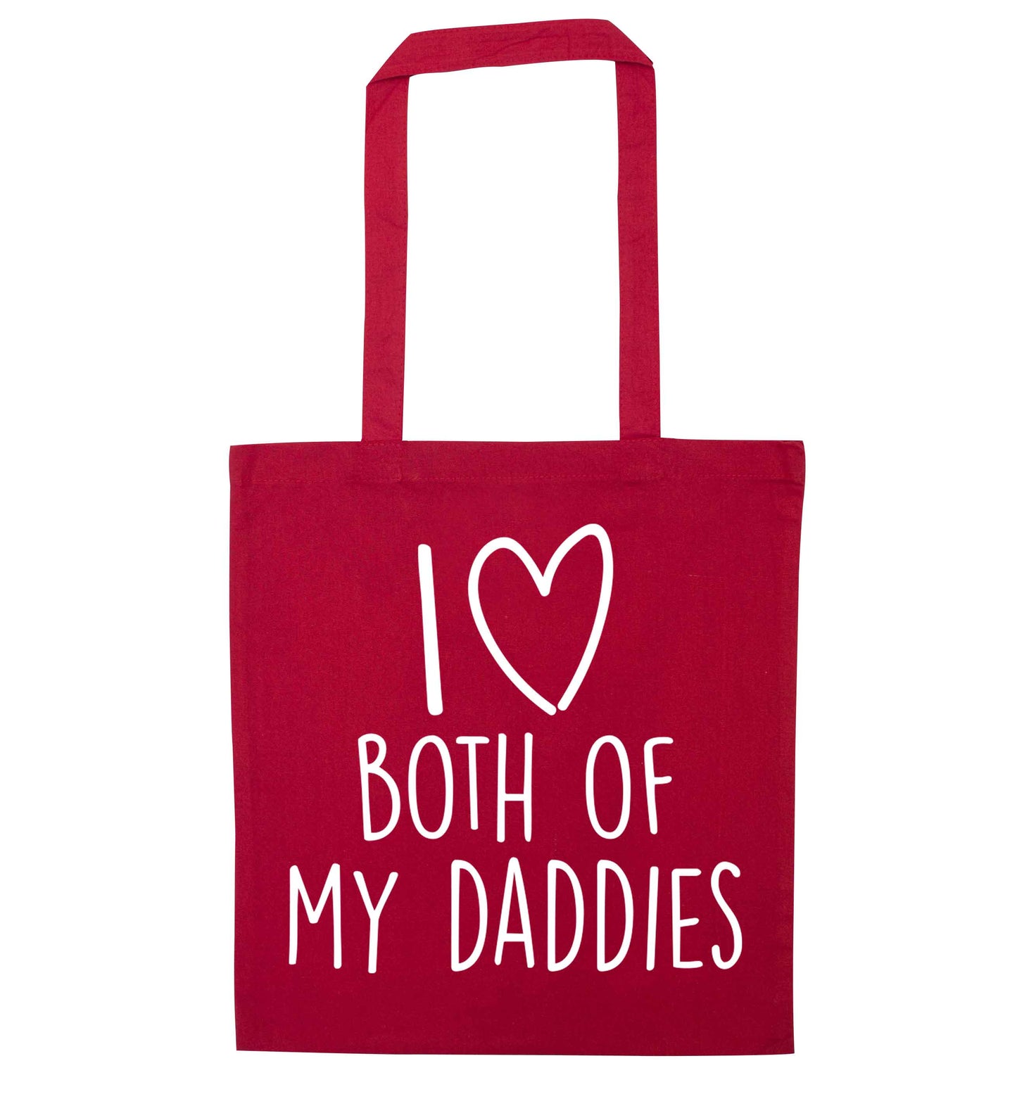 I love both of my daddies red tote bag