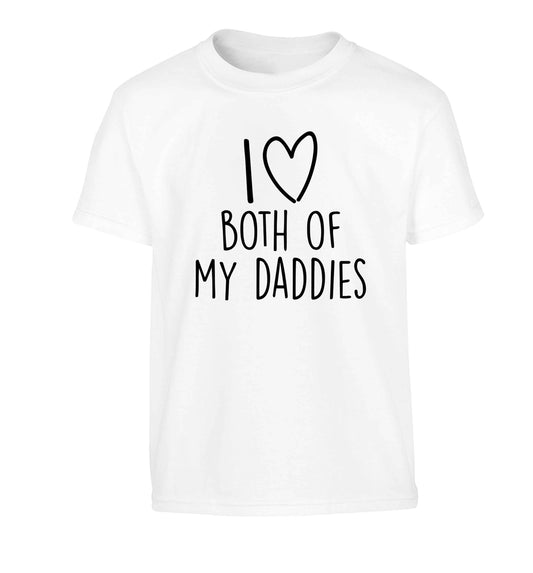 I love both of my daddies Children's white Tshirt 12-13 Years