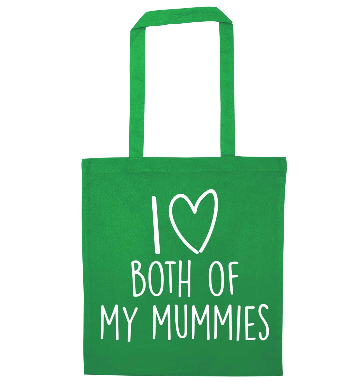 I love both of my mummies green tote bag