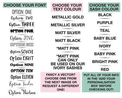 Personalised's princess birthday! | Sash