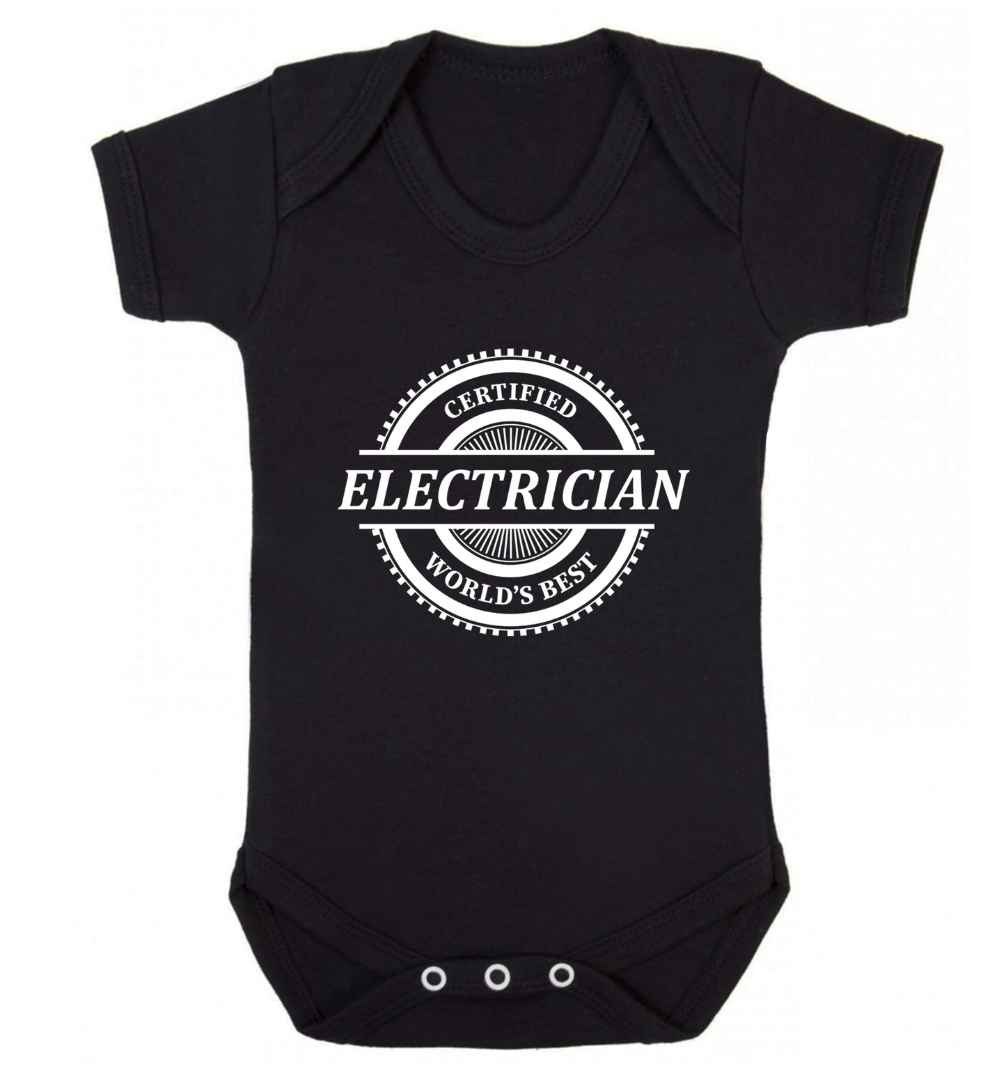 Worlds greatest electrician Baby Vest black 18-24 months