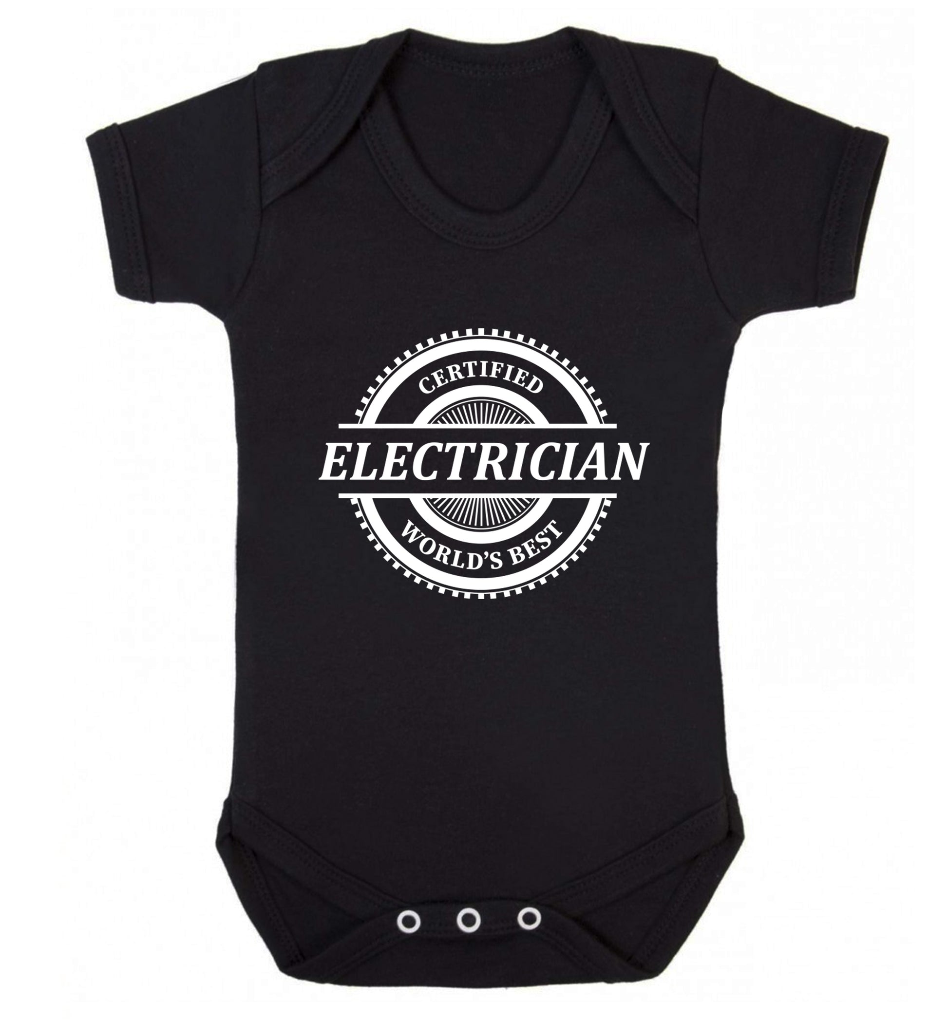 Worlds greatest electrician Baby Vest black 18-24 months