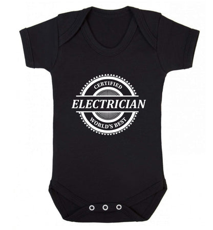 Worlds greatest electrician Baby Vest black 18-24 months