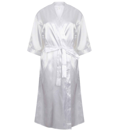 My favourite kind of oranges? Chocolate ones! | 8-18 | Kimono style satin robe | Ladies dressing gown