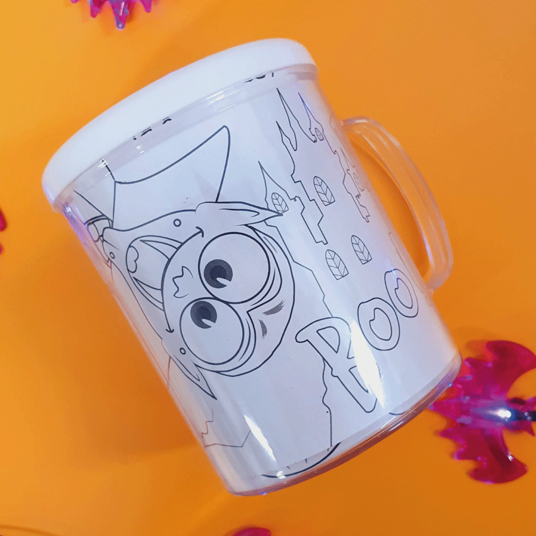 Colour your own Halloween mug | Two pictures included!