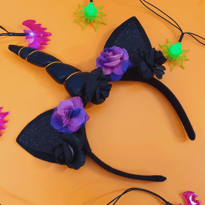 Black and purple unicorn headband | Flox Creative