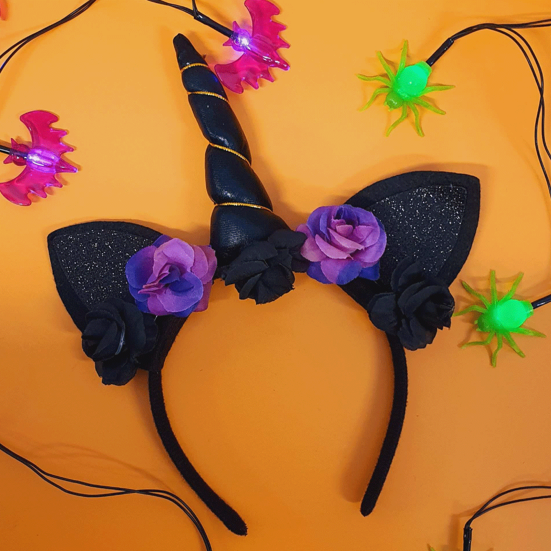Black and purple unicorn headband | Flox Creative