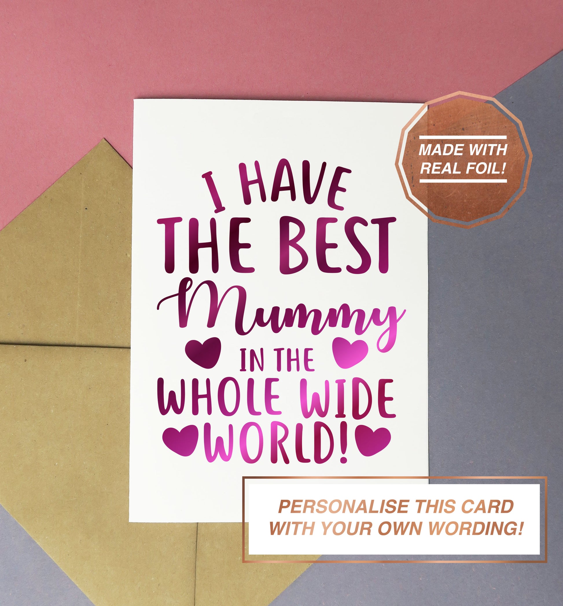 i have the best mummy in the whole wide world mother's day or birthday card, print or download