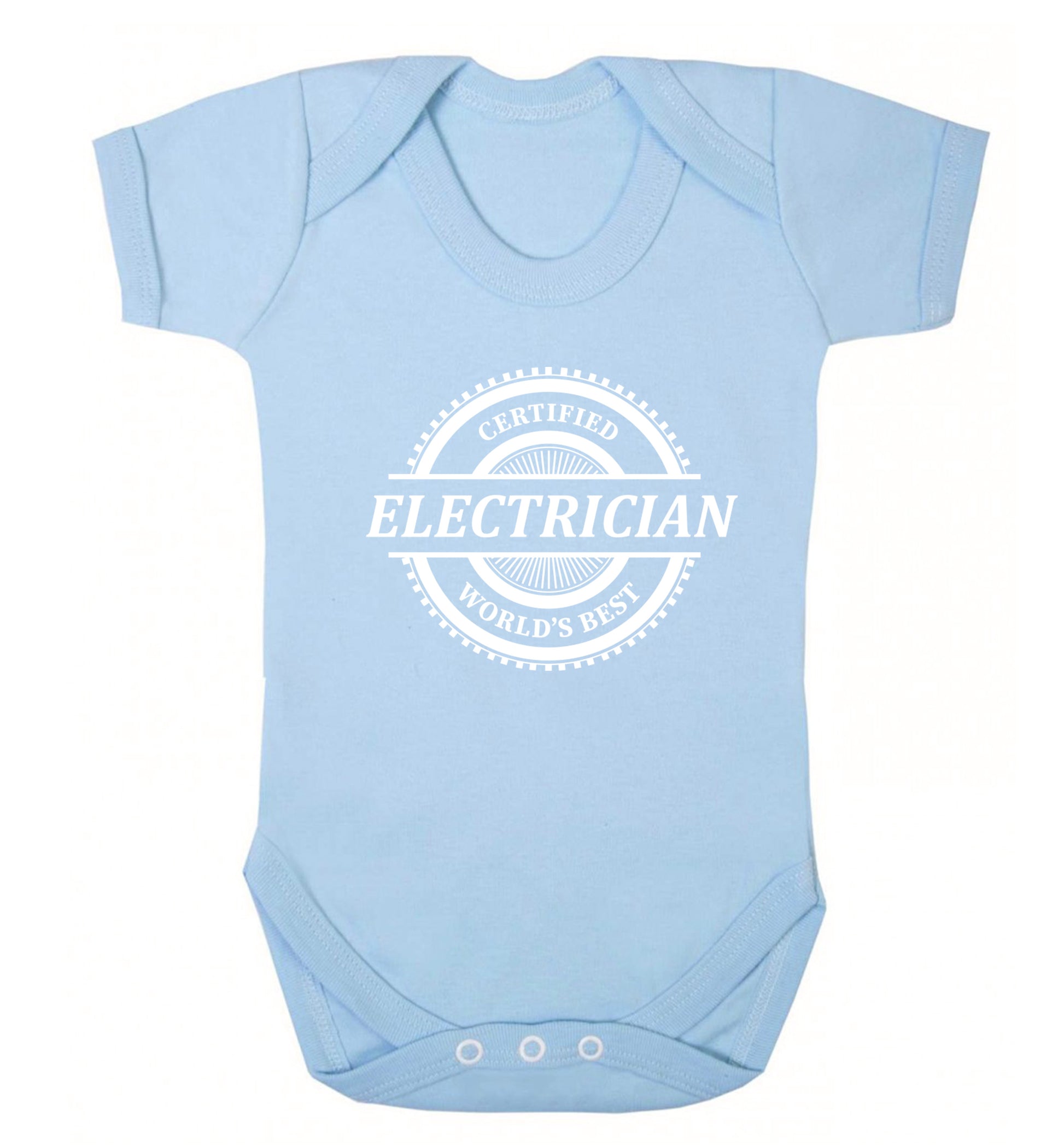 Worlds greatest electrician Baby Vest pale blue 18-24 months