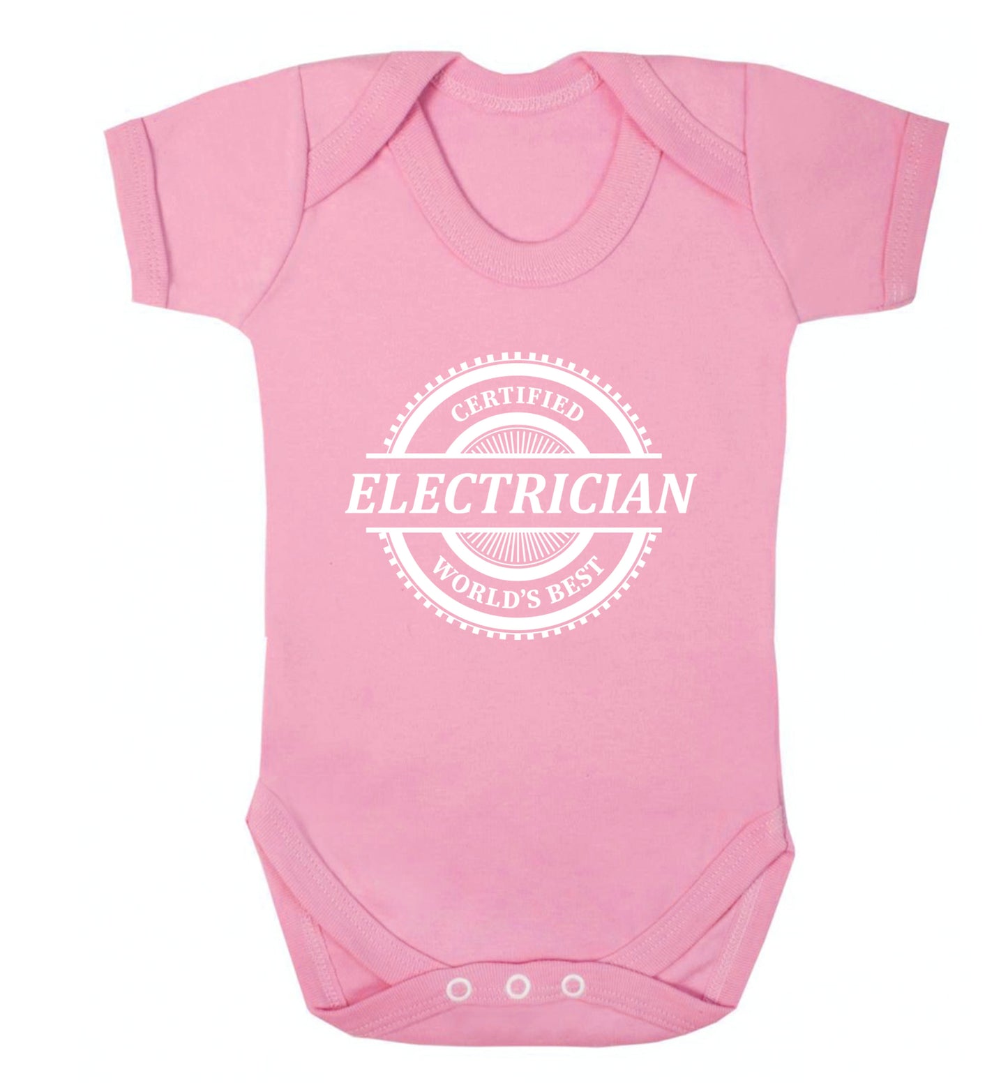 Worlds greatest electrician Baby Vest pale pink 18-24 months