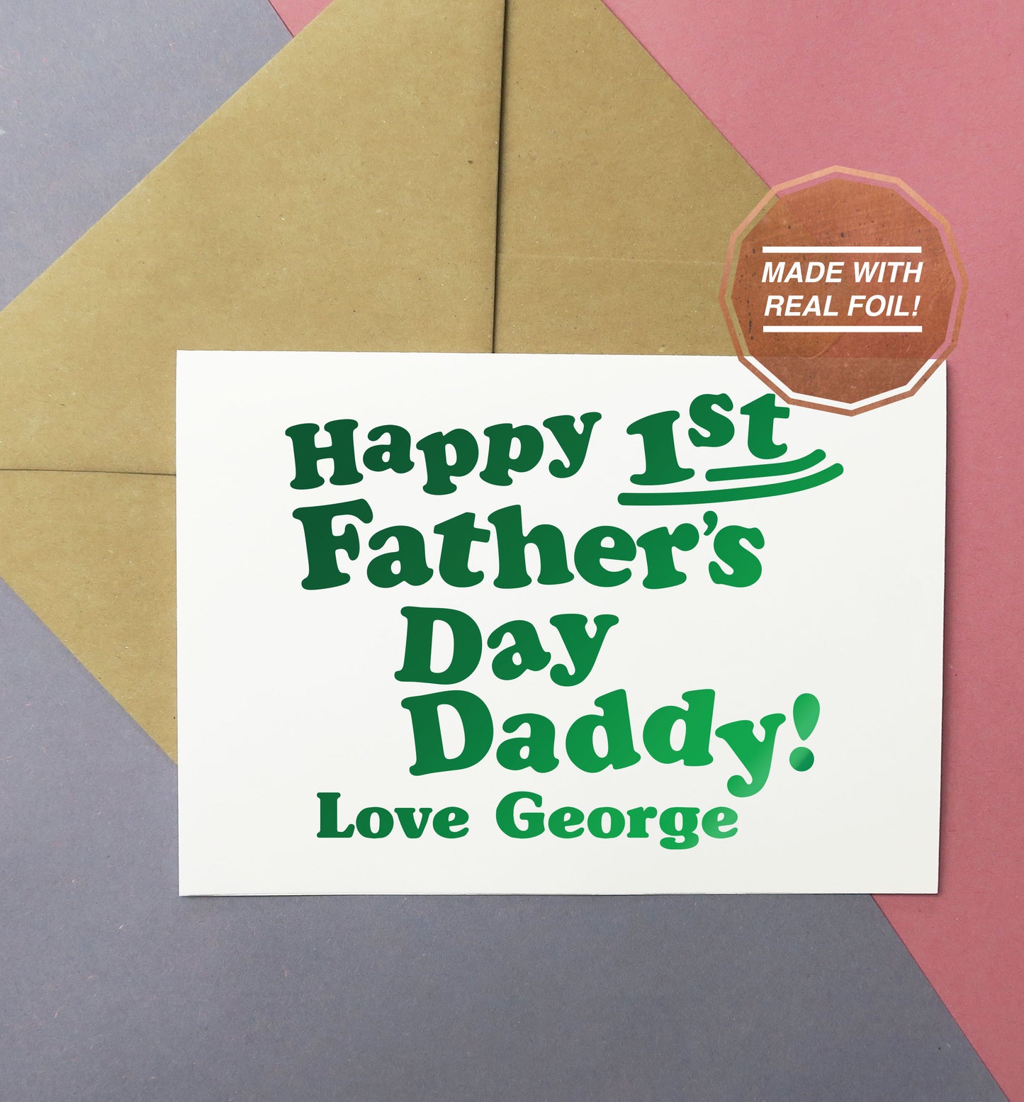 personalised first father's day card