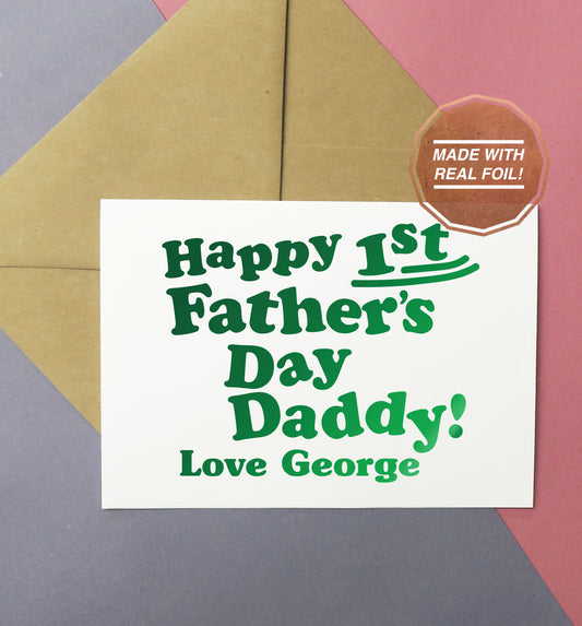 personalised first father's day card