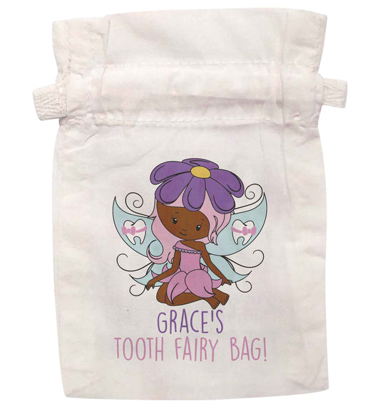 Personalised tooth fairy bag | XS drawstring pouch | Organic Cotton Bag