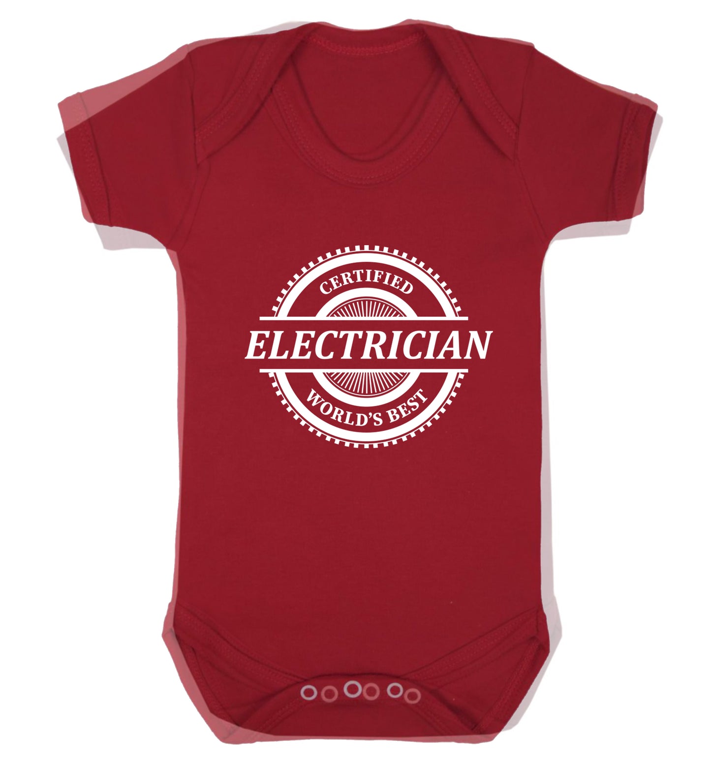 Worlds greatest electrician Baby Vest red 18-24 months
