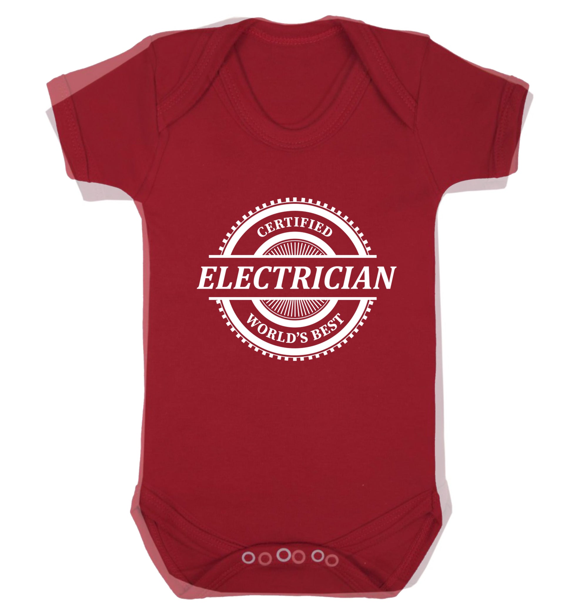 Worlds greatest electrician Baby Vest red 18-24 months