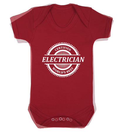 Worlds greatest electrician Baby Vest red 18-24 months