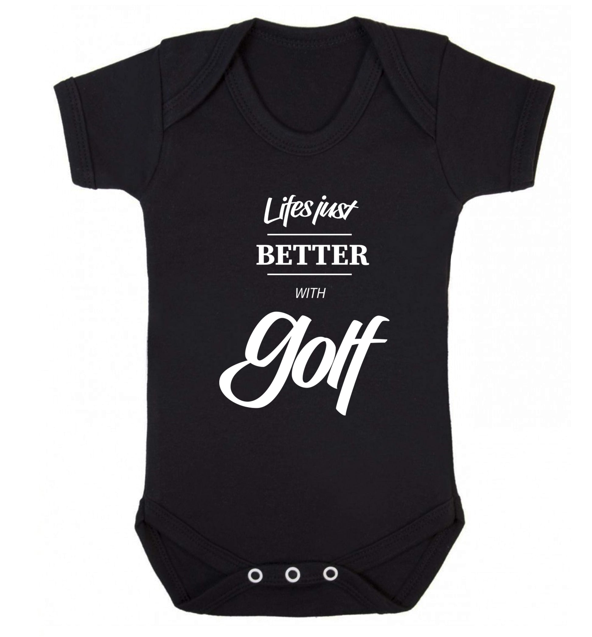 Life is better with golf Baby Vest black 18-24 months