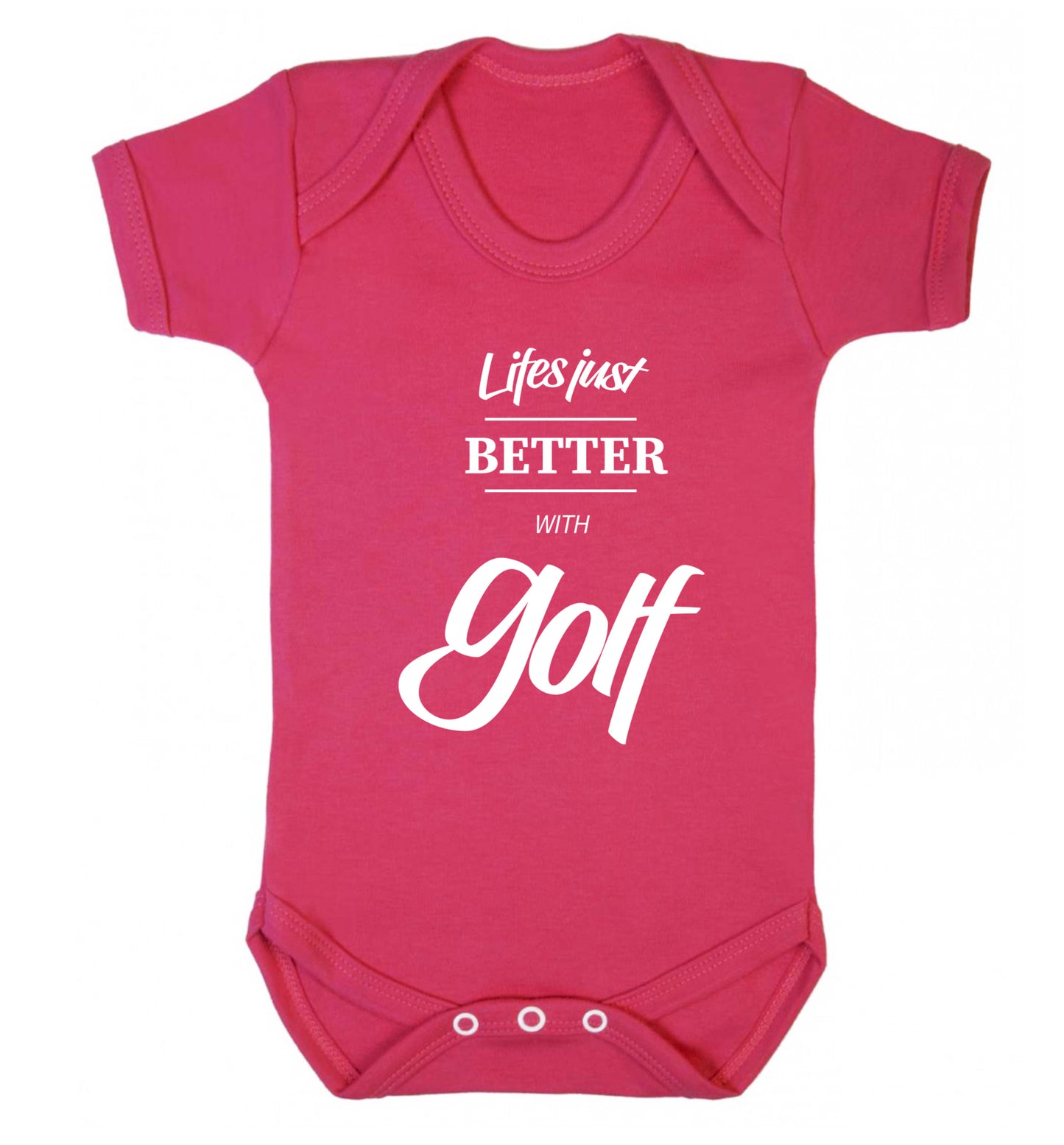 Life is better with golf Baby Vest dark pink 18-24 months