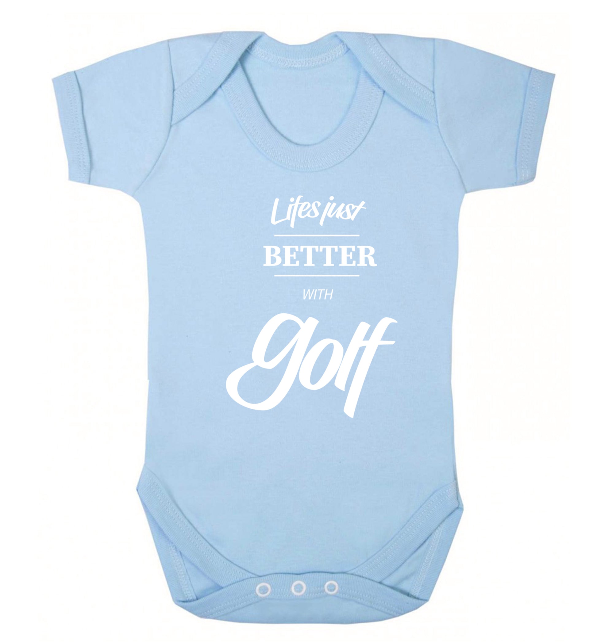 Life is better with golf Baby Vest pale blue 18-24 months