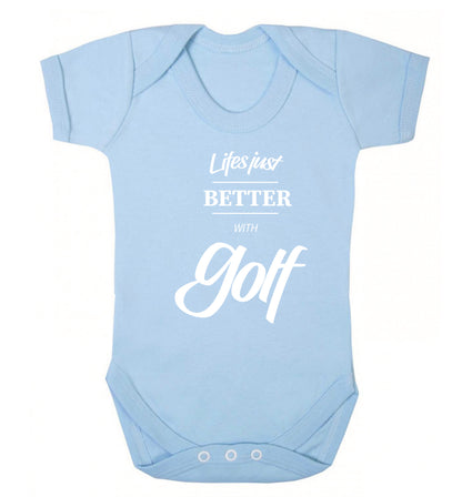 Life is better with golf Baby Vest pale blue 18-24 months