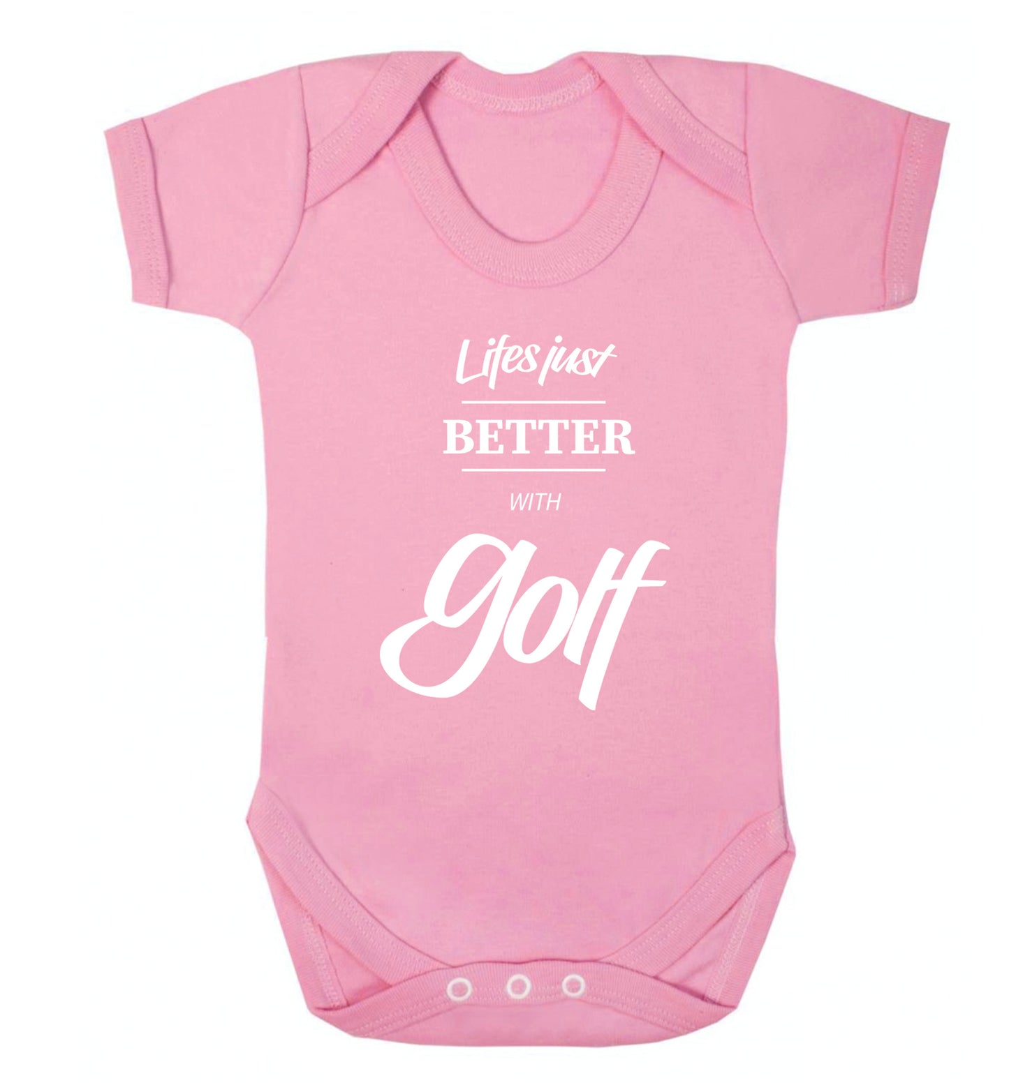 Life is better with golf Baby Vest pale pink 18-24 months