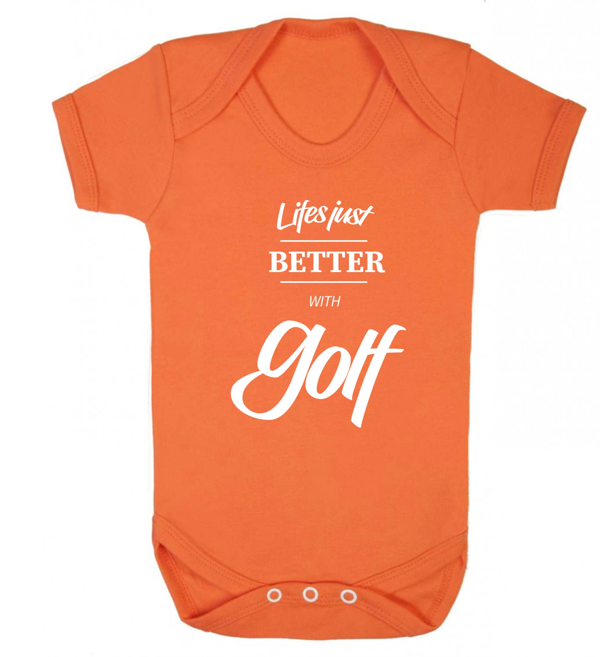 Life is better with golf Baby Vest orange 18-24 months