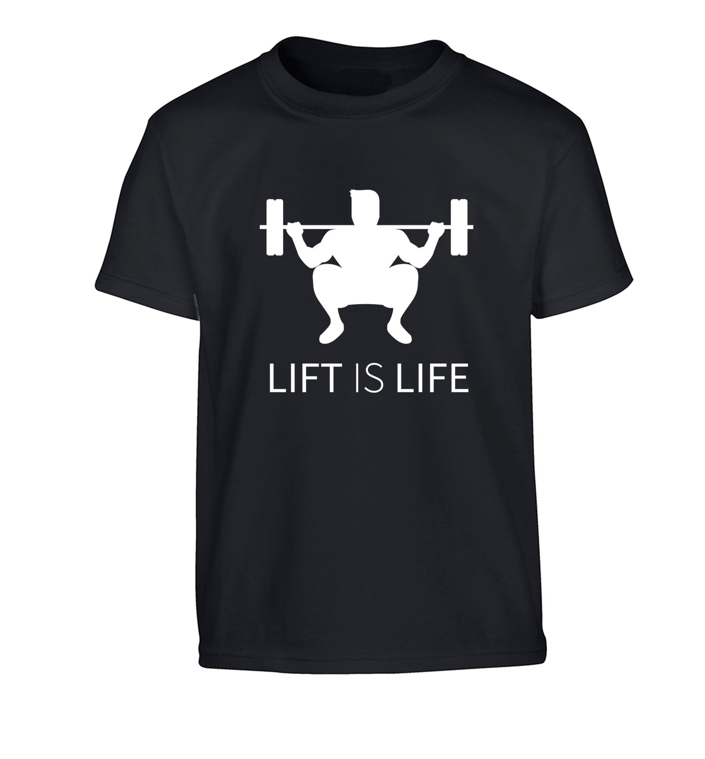 Lift is life Children's black Tshirt 12-13 Years