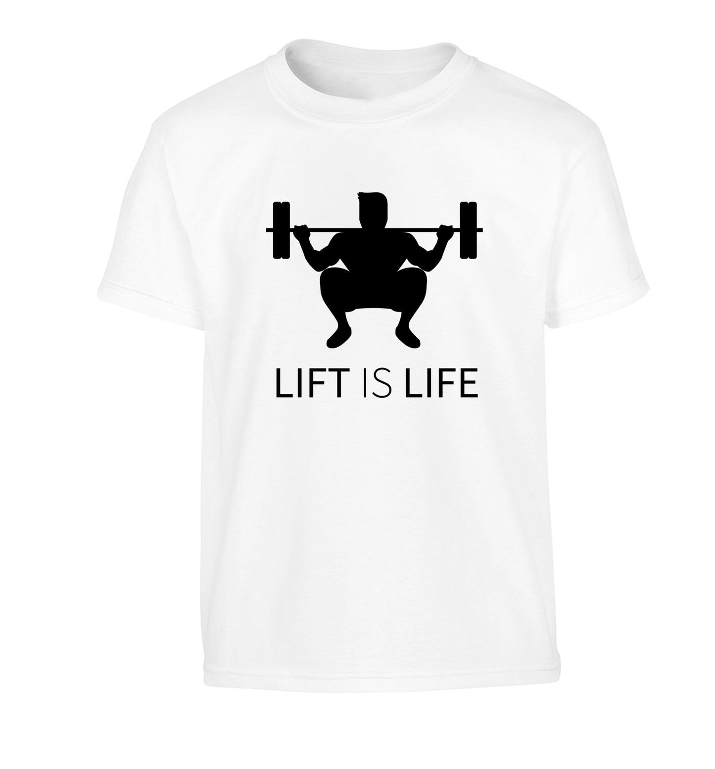 Lift is life Children's white Tshirt 12-13 Years
