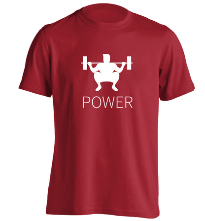 Lift power adults unisex red Tshirt 2XL