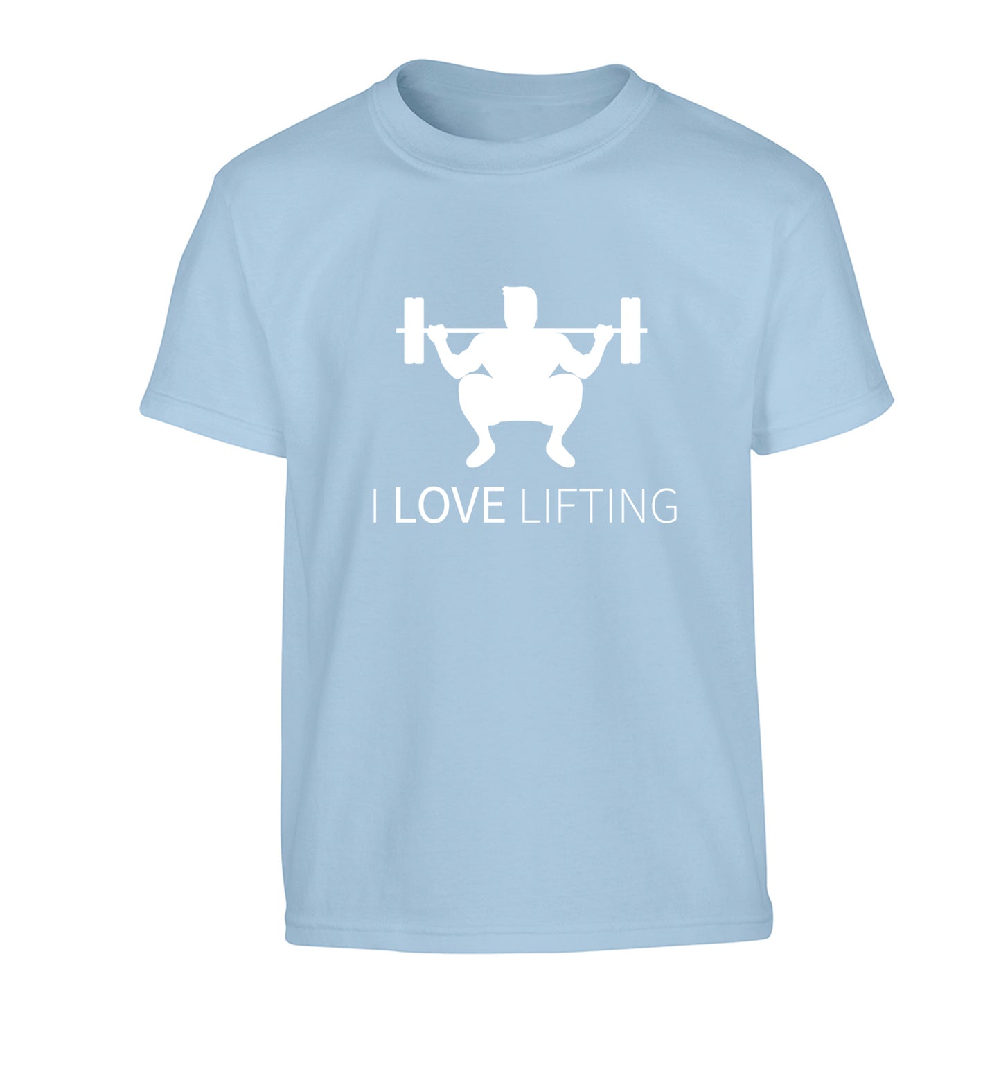 I Love Lifting Children's light blue Tshirt 12-13 Years