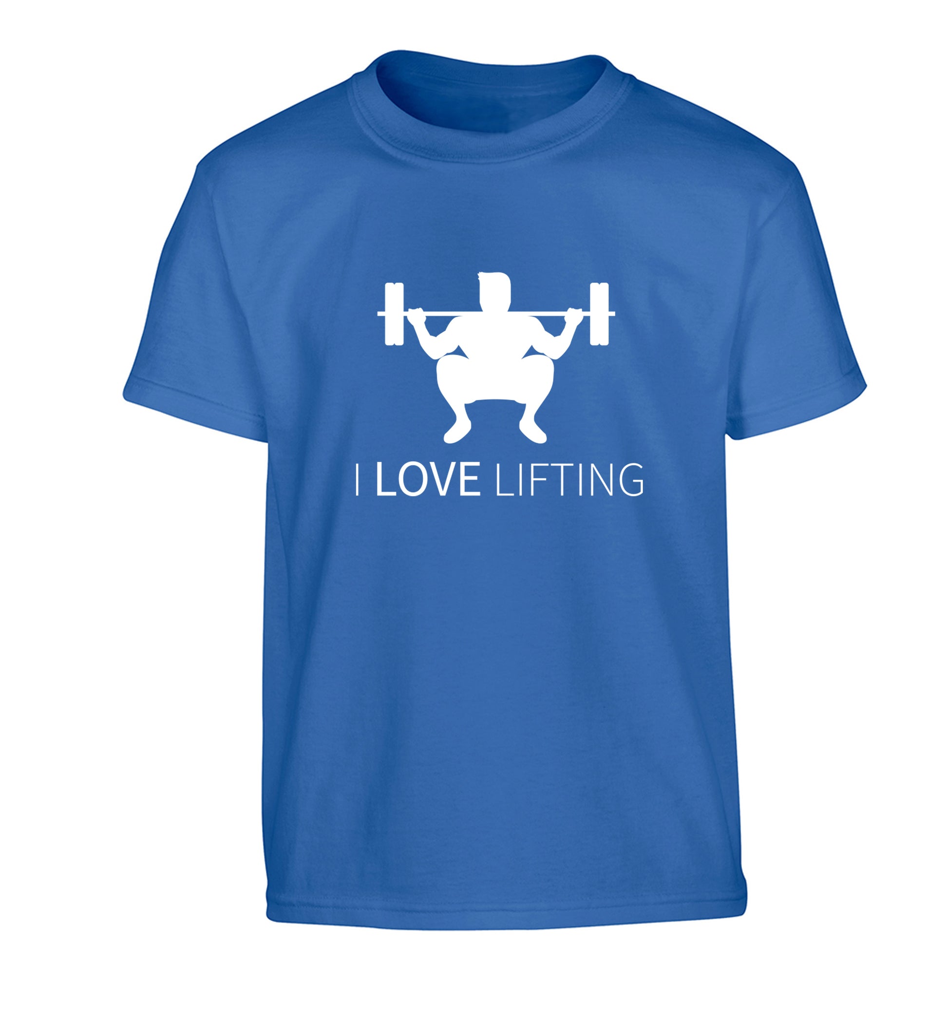 I Love Lifting Children's blue Tshirt 12-13 Years