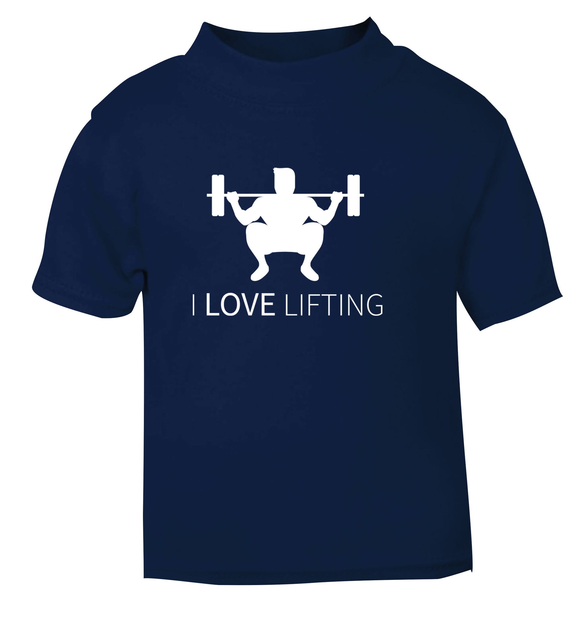 I Love Lifting navy Baby Toddler Tshirt 2 Years