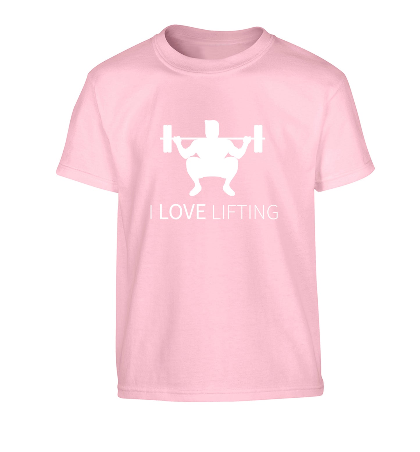 I Love Lifting Children's light pink Tshirt 12-13 Years