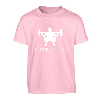 I Love Lifting Children's light pink Tshirt 12-13 Years