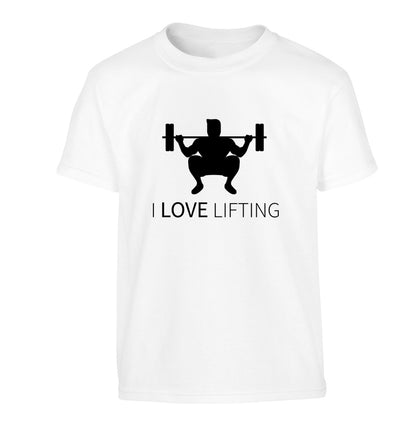 I Love Lifting Children's white Tshirt 12-13 Years