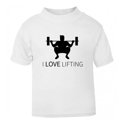 I Love Lifting white Baby Toddler Tshirt 2 Years