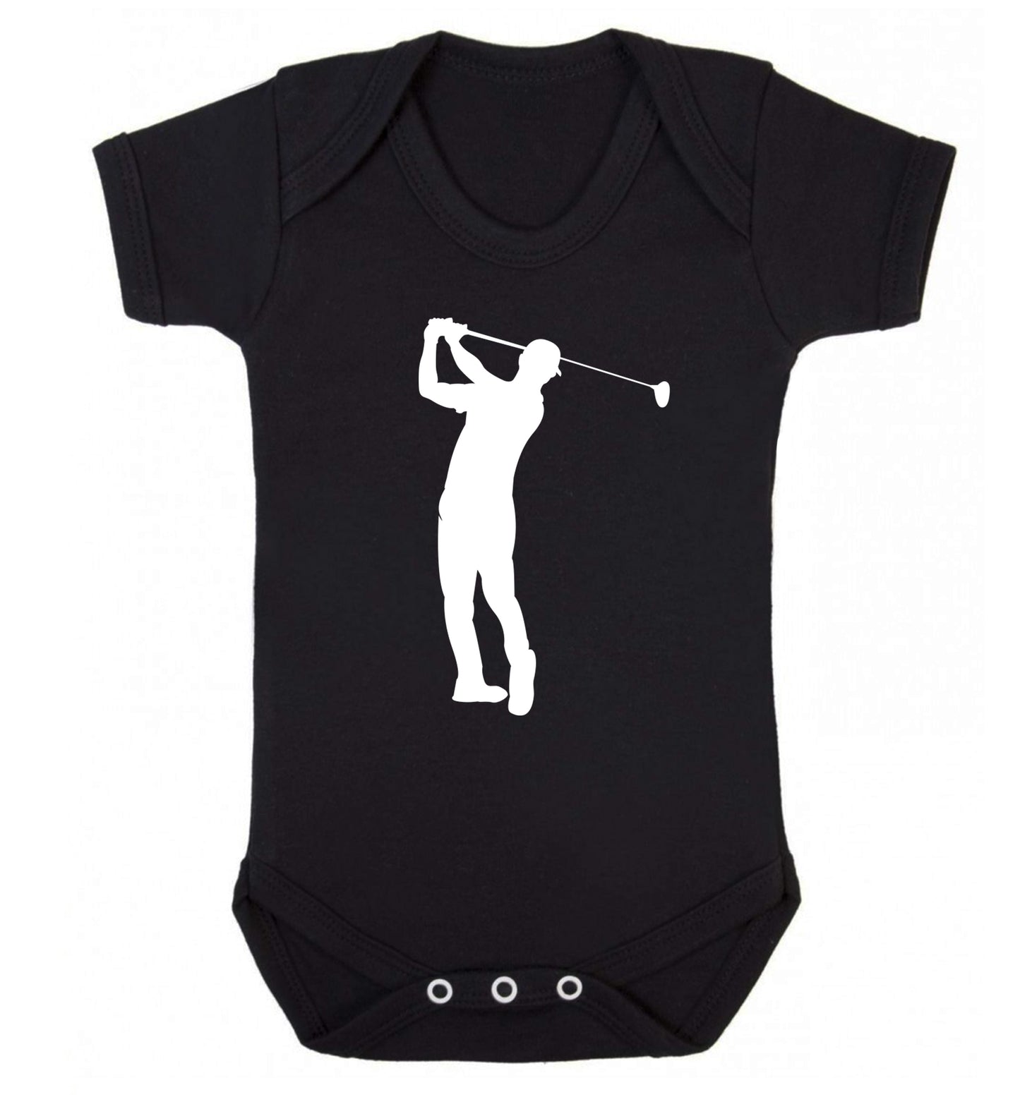 Golfer Illustration Baby Vest black 18-24 months
