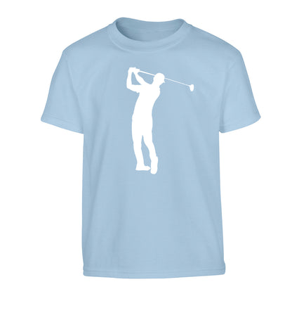 Golfer Illustration Children's light blue Tshirt 12-13 Years
