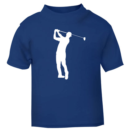Golfer Illustration blue Baby Toddler Tshirt 2 Years