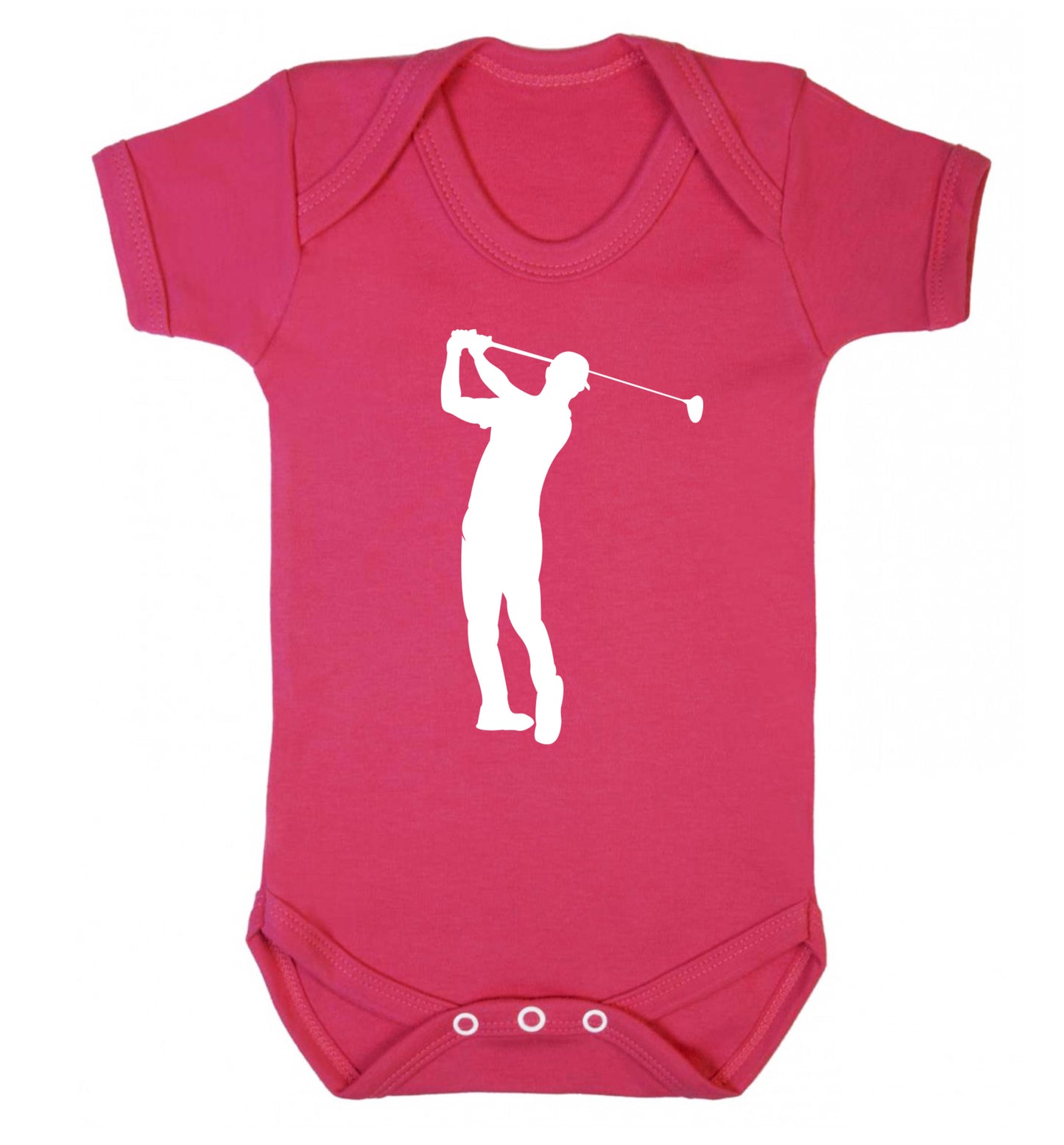 Golfer Illustration Baby Vest dark pink 18-24 months
