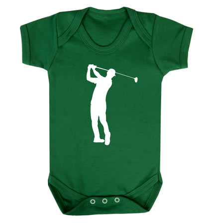 Golfer Illustration Baby Vest green 18-24 months
