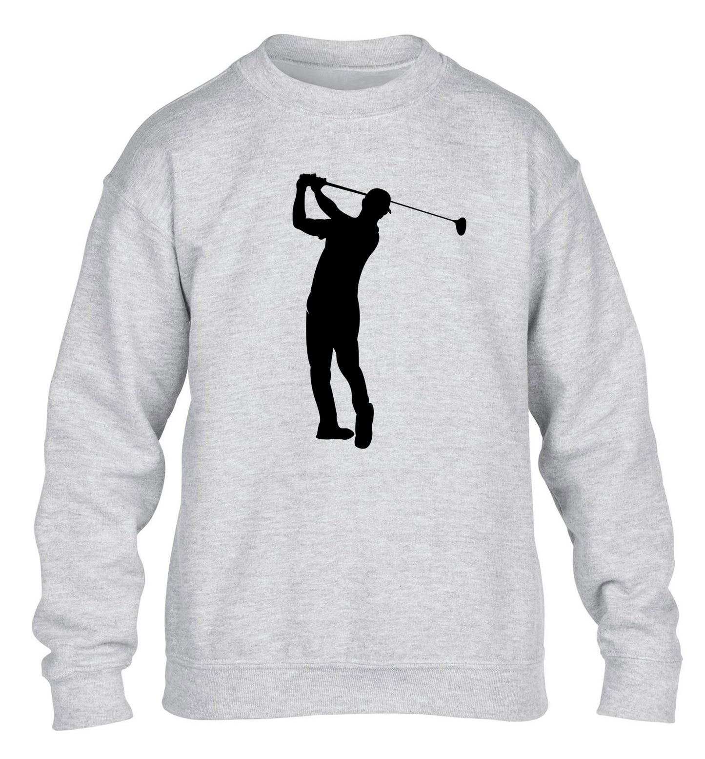 Golfer Illustration children's grey sweater 12-13 Years