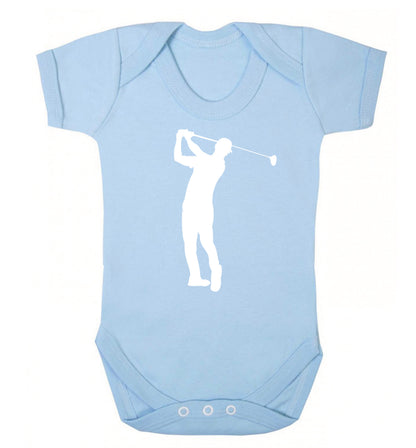 Golfer Illustration Baby Vest pale blue 18-24 months