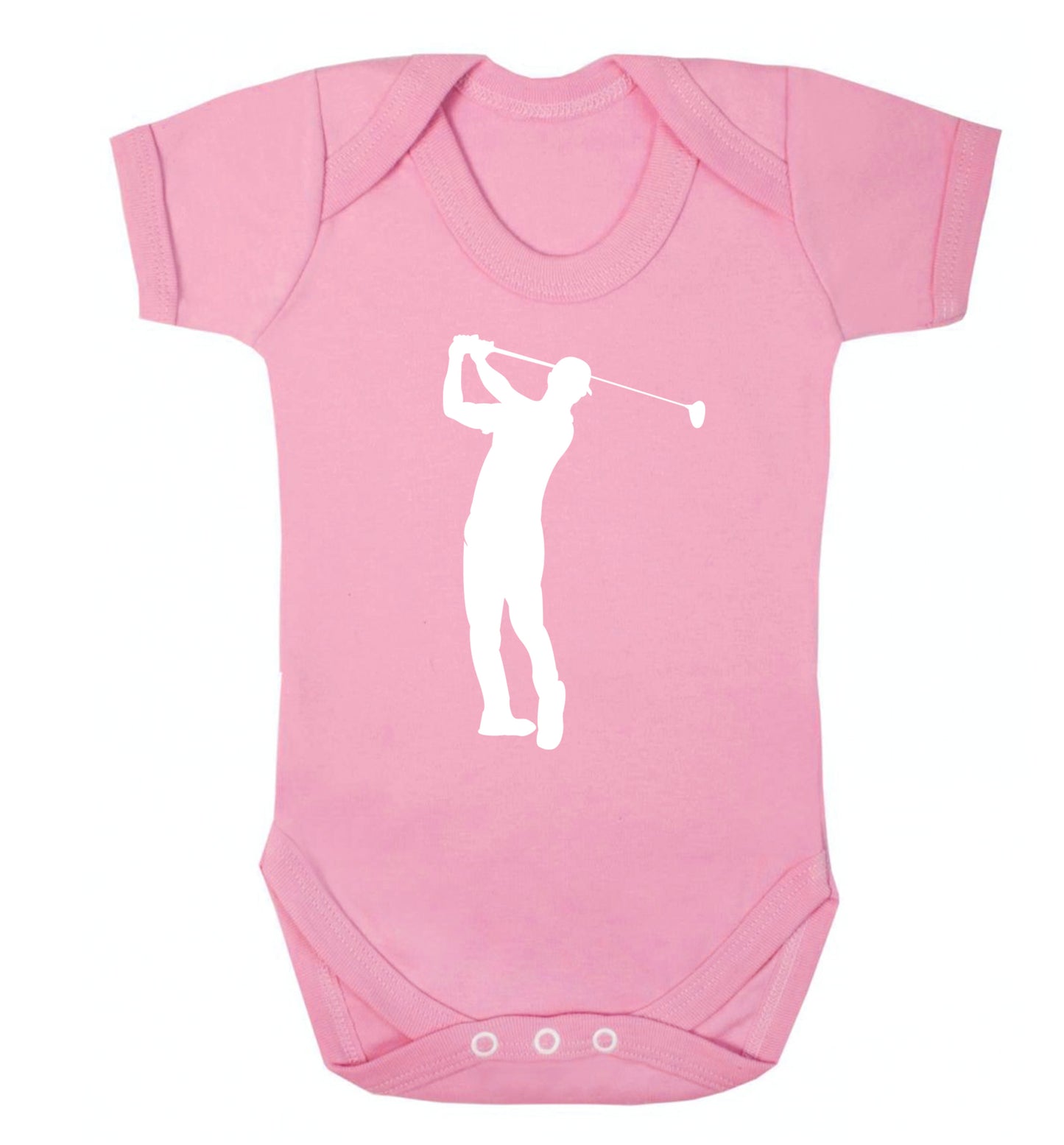 Golfer Illustration Baby Vest pale pink 18-24 months
